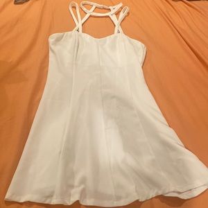 White formal mini dress